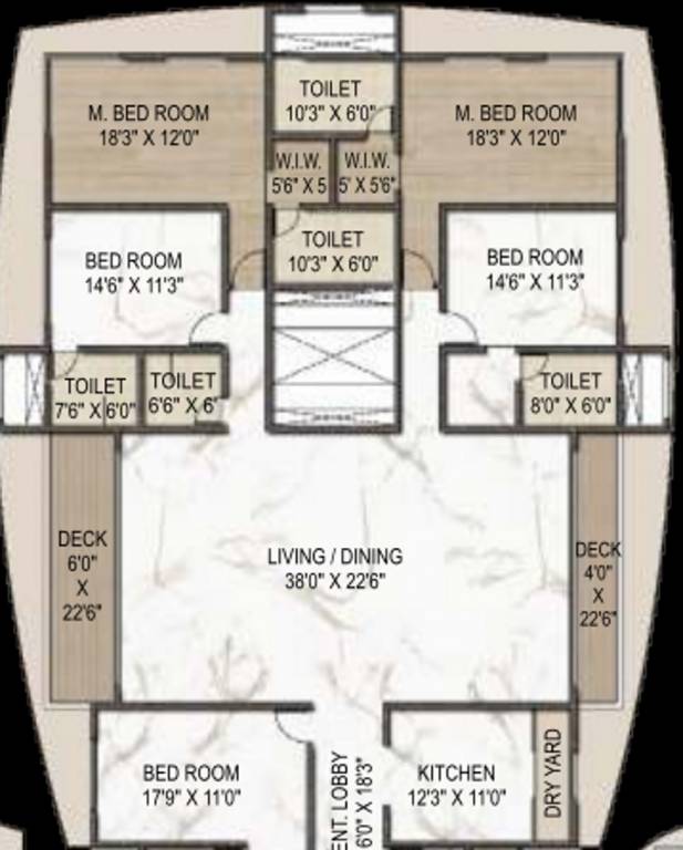 Joy Legend Floor Plan (5BHK+4T)