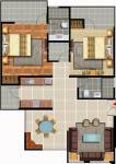 Niho Scottish Gardens Apartments Floor Plan (2BHK+2T)