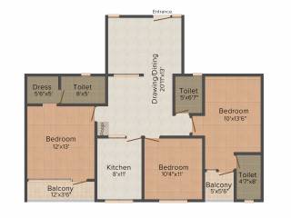Amit Ria Avenue (3BHK+3T (1,354 sq ft) 1354 sq ft) Amit Ria Avenue (3BHK+3T (1,354 sq ft) 1354 sq ft)
