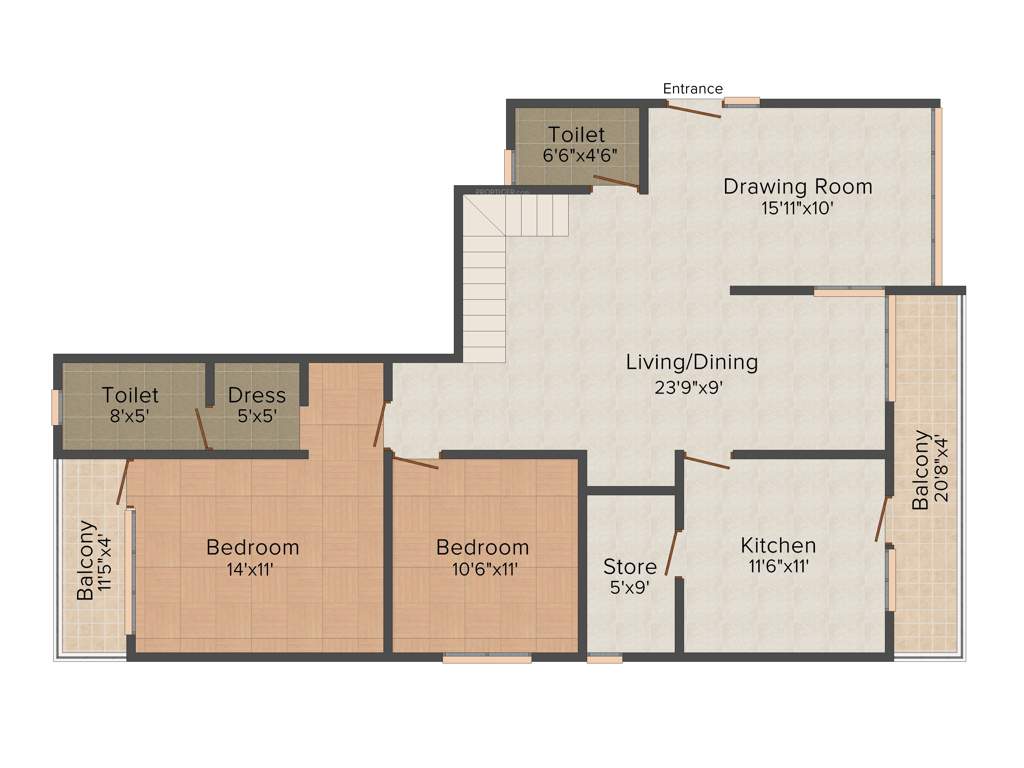 Amit Ria Avenue (3BHK+3T (2,290 sq ft) 2290 sq ft)