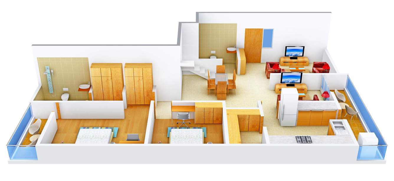 Amit Ria Avenue (3BHK+3T (2,290 sq ft) 2290 sq ft)