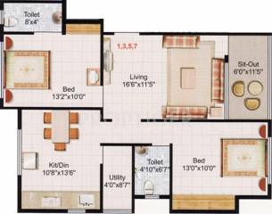 Ojas Kanak Apartment (2BHK+2T (1,065 sq ft) 1065 sq ft) Ojas Kanak Apartment (2BHK+2T (1,065 sq ft) 1065 sq ft)
