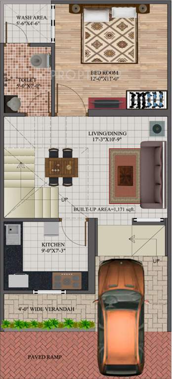 Amit Green Villas (3BHK+2T (1,171 sq ft) 1171 sq ft)