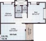 Ojas Heights (1BHK+1T (620 sq ft) 620 sq ft) Ojas Heights (1BHK+1T (620 sq ft) 620 sq ft)
