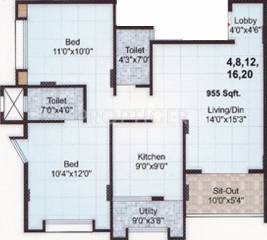 Ojas Heights (2BHK+2T (955 sq ft) 955 sq ft) Ojas Heights (2BHK+2T (955 sq ft) 955 sq ft)