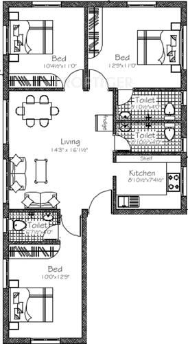 Good Mayflower (3BHK+3T (1,130 sq ft) 1130 sq ft)