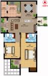 Tanny Green Springs (2BHK+2T (1,181 sq ft) 1181 sq ft)