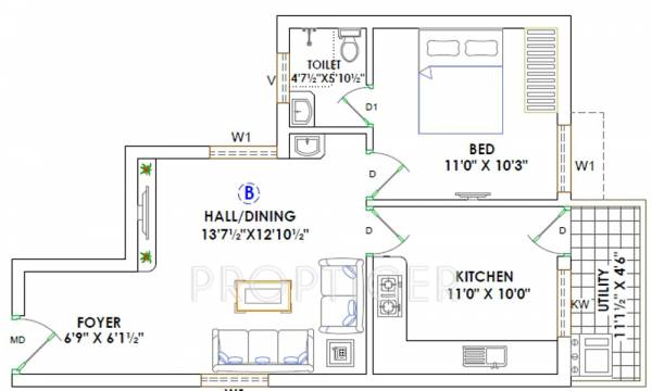 MRR Adi Elegance (1BHK+1T (686 sq ft) 686 sq ft) MRR Adi Elegance (1BHK+1T (686 sq ft) 686 sq ft)