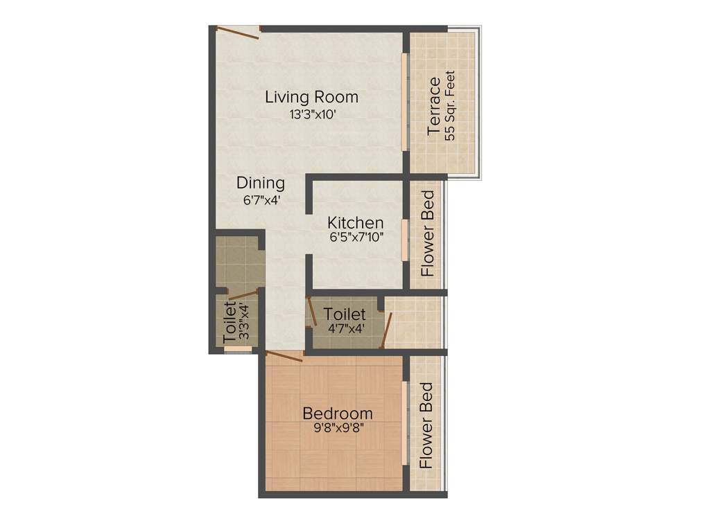 Soham Avenue (1BHK+1T (764 sq ft) 764 sq ft)