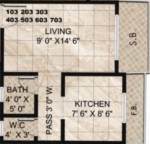Panvelkar Twin Towers (1BHK+1T (471 sq ft) 471 sq ft) Panvelkar Twin Towers (1BHK+1T (471 sq ft) 471 sq ft)