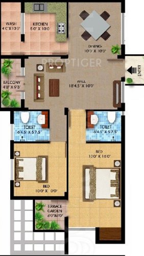 P J Brindavan Enclave (2BHK+2T (1,181 sq ft) 1181 sq ft)