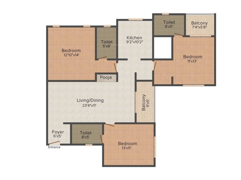 Appaswamy Banyan House (3BHK+3T (1,752 sq ft) + Pooja Room 1752 sq ft)