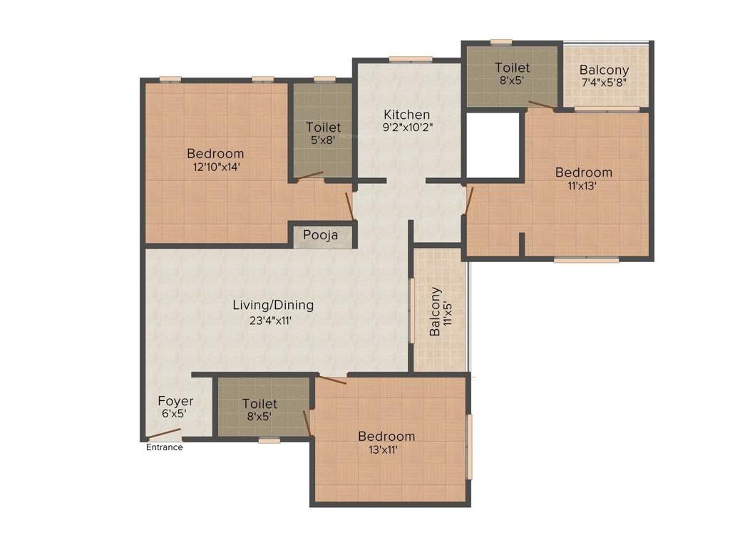 Appaswamy Banyan House (3BHK+3T (1,752 sq ft) + Pooja Room 1752 sq ft)