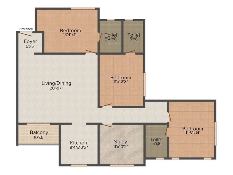 Appaswamy Banyan House (3BHK+3T (1,893 sq ft) + Study Room 1893 sq ft)