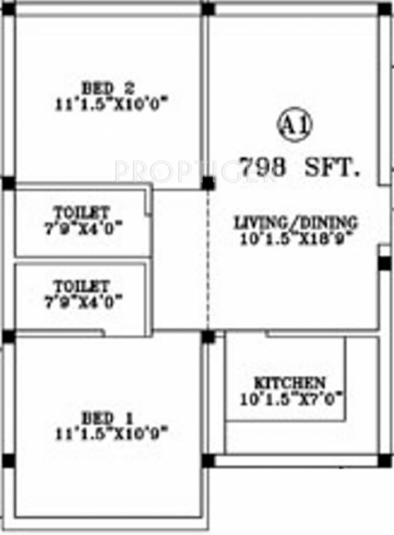 Brownstone South 2 (2BHK+2T (798 sq ft) 798 sq ft) Brownstone South 2 (2BHK+2T (798 sq ft) 798 sq ft)