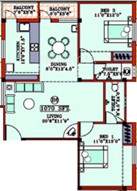 Brownstone T Nagar (2BHK+2T (1,070 sq ft) 1070 sq ft) Brownstone T Nagar (2BHK+2T (1,070 sq ft) 1070 sq ft)