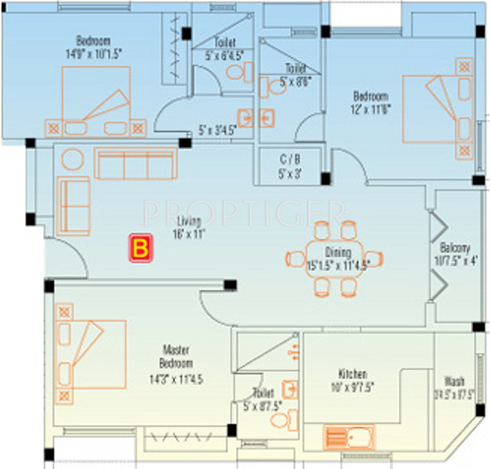 Appaswamy Red Rose (3BHK+3T (1,546 sq ft) 1546 sq ft) Appaswamy Red Rose (3BHK+3T (1,546 sq ft) 1546 sq ft)
