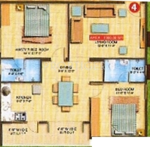 Mahaghar Sai Ram Residency (2BHK+2T (1,060 sq ft) 1060 sq ft)