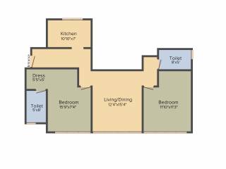 Damji Shamji Mahavir Orion (2BHK+2T (1,645 sq ft) 1645 sq ft)