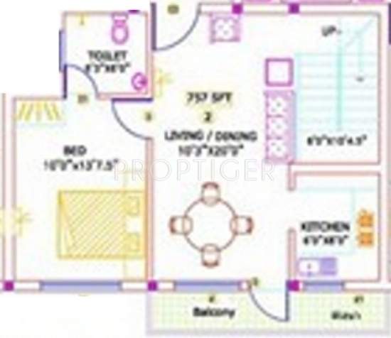 Kosalram Sai Krishna Enclave (3BHK+3T (1,514 sq ft) 1514 sq ft)