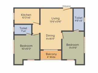 Unimark Unimark Springfield (2BHK+2T (923 sq ft) 923 sq ft) Unimark Unimark Springfield (2BHK+2T (923 sq ft) 923 sq ft)