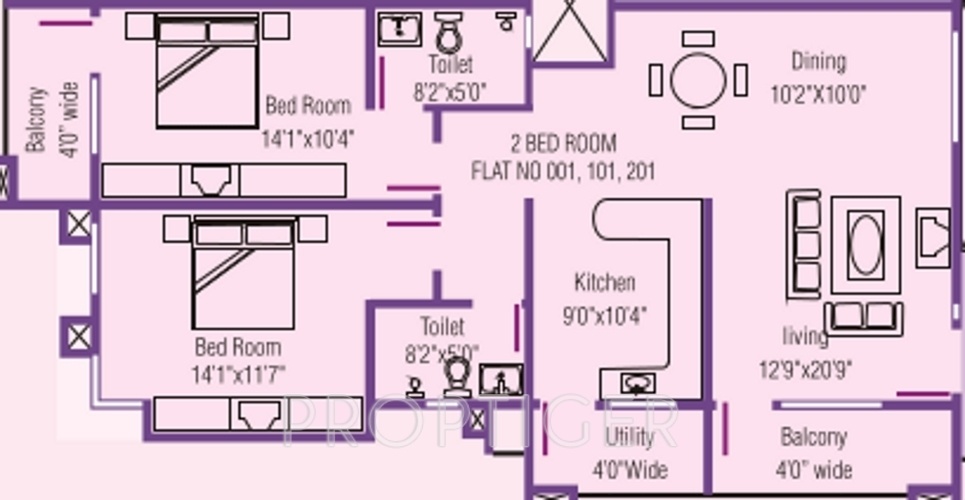 Mascot Residency (2BHK+2T (1,370 sq ft) 1370 sq ft) Mascot Residency (2BHK+2T (1,370 sq ft) 1370 sq ft)