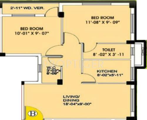 Esteem Chhaya Apartment (2BHK+1T (817 sq ft) 817 sq ft) Esteem Chhaya Apartment (2BHK+1T (817 sq ft) 817 sq ft)