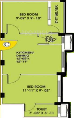 Esteem Chhaya Apartment (2BHK+1T (637 sq ft) 637 sq ft) Esteem Chhaya Apartment (2BHK+1T (637 sq ft) 637 sq ft)