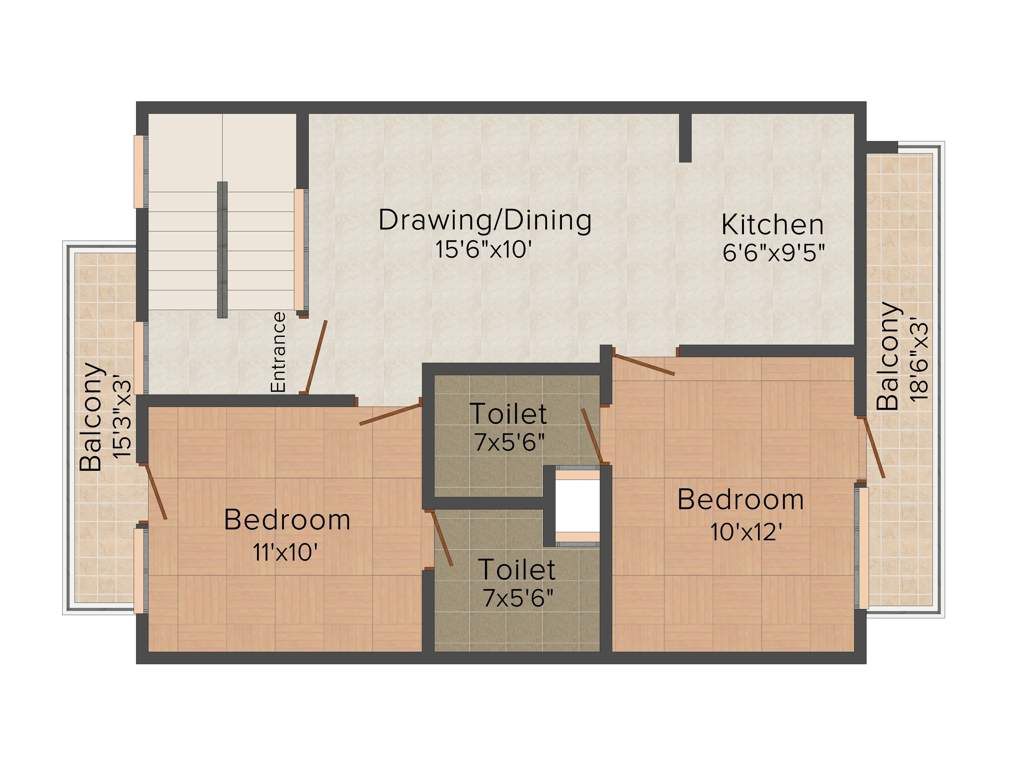 ACME Floors (2BHK+2T (1,050 sq ft) 1050 sq ft)