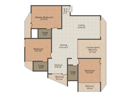 Northernsky Courtyard (3BHK+3T (1,995 sq ft) 1995 sq ft) Northernsky Courtyard (3BHK+3T (1,995 sq ft) 1995 sq ft)