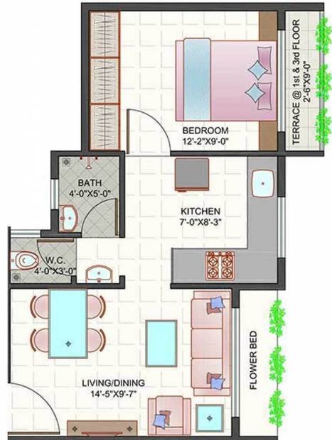 Rajnir Sunrise Residency (1BHK+1T (640 sq ft) 640 sq ft)