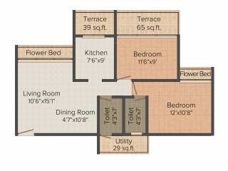 Rehab Balaji Delta Tower 1 (2BHK+2T (1,182 sq ft) 1182 sq ft) Rehab Balaji Delta Tower 1 (2BHK+2T (1,182 sq ft) 1182 sq ft)