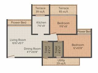 Rehab Balaji Delta Tower 1 (2BHK+2T (1,300 sq ft) 1300 sq ft) Rehab Balaji Delta Tower 1 (2BHK+2T (1,300 sq ft) 1300 sq ft)