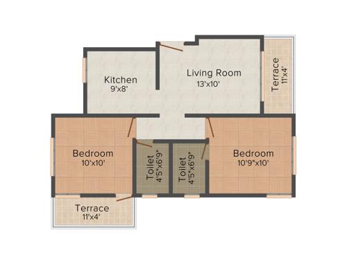 A V Vitthal Nest (2BHK+2T (765 sq ft) 765 sq ft)