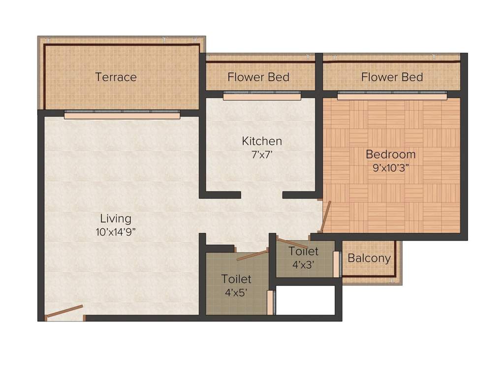 RD Parvati Castle (1BHK+1T (715 sq ft) 715 sq ft)