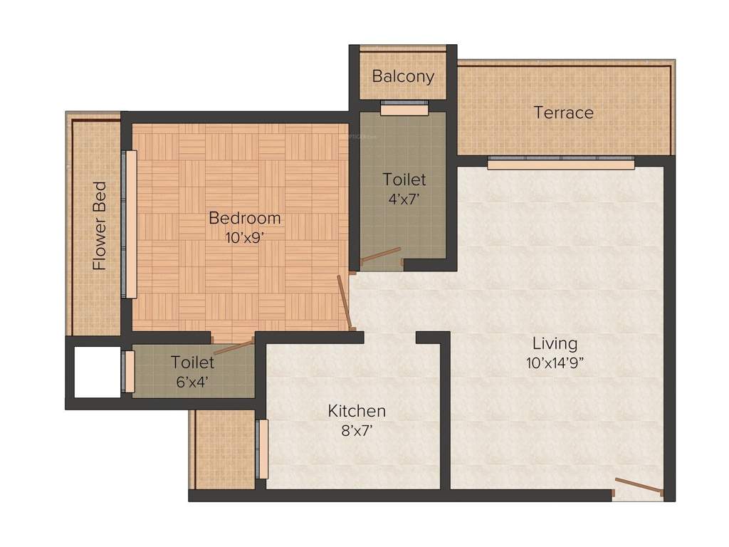RD Parvati Castle (1BHK+2T (725 sq ft) 725 sq ft)