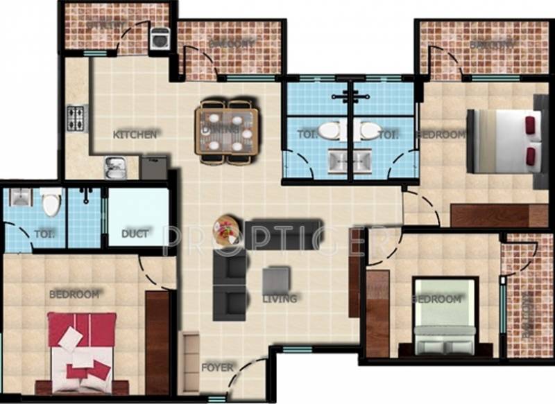  Trillium Apartments (3BHK+3T (1,300 sq ft) 1300 sq ft)