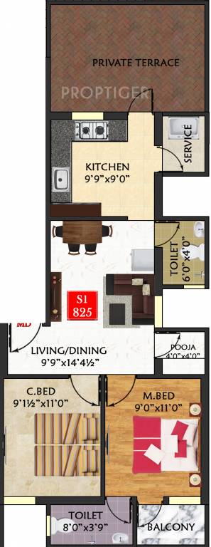 The Nest Wow (2BHK+2T (825 sq ft) + Pooja Room 825 sq ft) The Nest Wow (2BHK+2T (825 sq ft) + Pooja Room 825 sq ft)