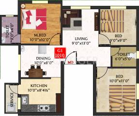 The Nest Wow (3BHK+2T (1,010 sq ft) 1010 sq ft) The Nest Wow (3BHK+2T (1,010 sq ft) 1010 sq ft)