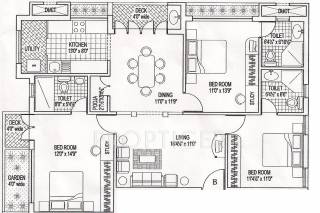 Sidharth Visvaleela (3BHK+3T (1,330 sq ft) Pooja Room 1330 sq ft) Sidharth Visvaleela (3BHK+3T (1,330 sq ft) Pooja Room 1330 sq ft)