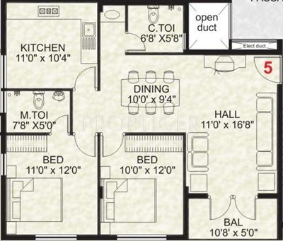 IN Salute (2BHK+2T (1,000 sq ft) 1000 sq ft)