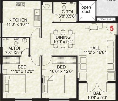 IN Salute (2BHK+2T (1,000 sq ft) 1000 sq ft)