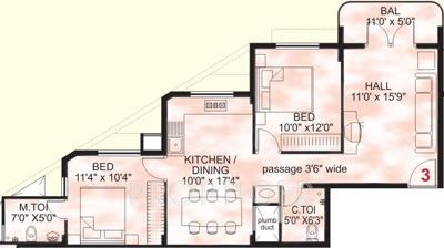 IN Salute (2BHK+2T (1,070 sq ft) 1070 sq ft)