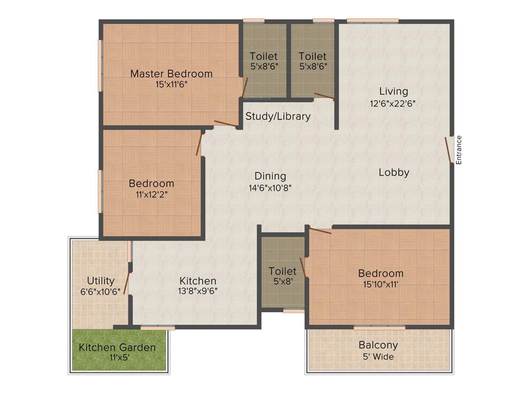 Shyam Abhinandan (3BHK+3T (1,897 sq ft) 1897 sq ft)