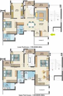 2399 Sq Ft 4 Bhk Floor Plan Image Nitesh Estates Caesars Palace