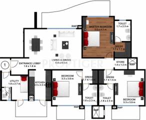 Godrej Frontier (3BHK+3T (2,262 sq ft) + Servant Room 2262 sq ft) Godrej Frontier (3BHK+3T (2,262 sq ft) + Servant Room 2262 sq ft)