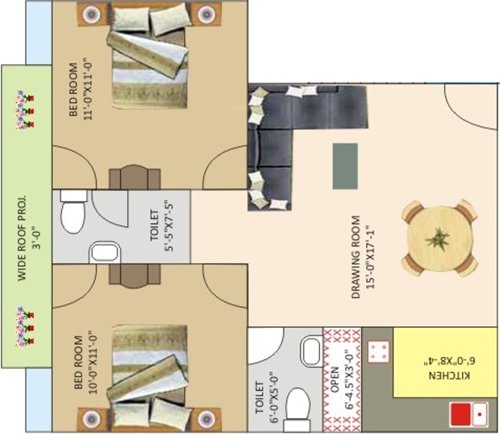 Ashoka Shri Sai Vatika (2BHK+2T (810 sq ft) 810 sq ft)