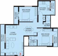IN Ethos (2BHK+2T (1,255 sq ft) 1255 sq ft) IN Ethos (2BHK+2T (1,255 sq ft) 1255 sq ft)