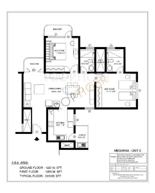 ACS ACS Meghana and Shalini Towers (2BHK+2T (1,315 sq ft) 1315 sq ft)