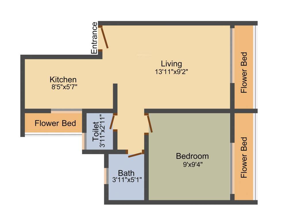 Pruthvi Apartment (1BHK+1T (566 sq ft) 566 sq ft) Pruthvi Apartment (1BHK+1T (566 sq ft) 566 sq ft)